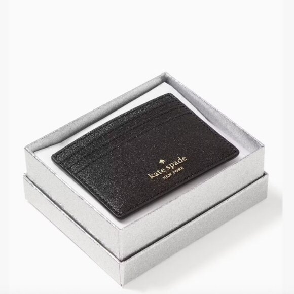 NIB - Kate Spade Shimmy Glitter Boxed Small Card Holder - Picture 1 of 17
